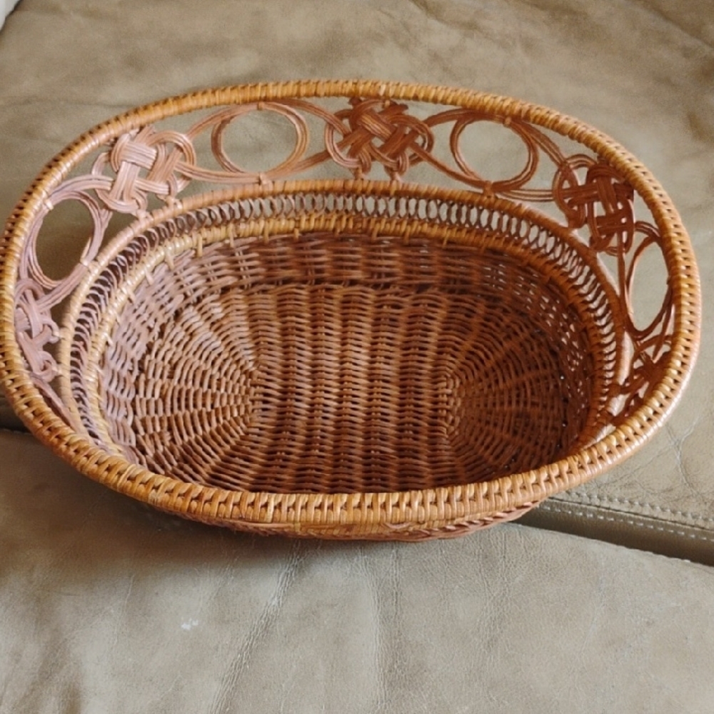Elegant Brown Wicker Basket
